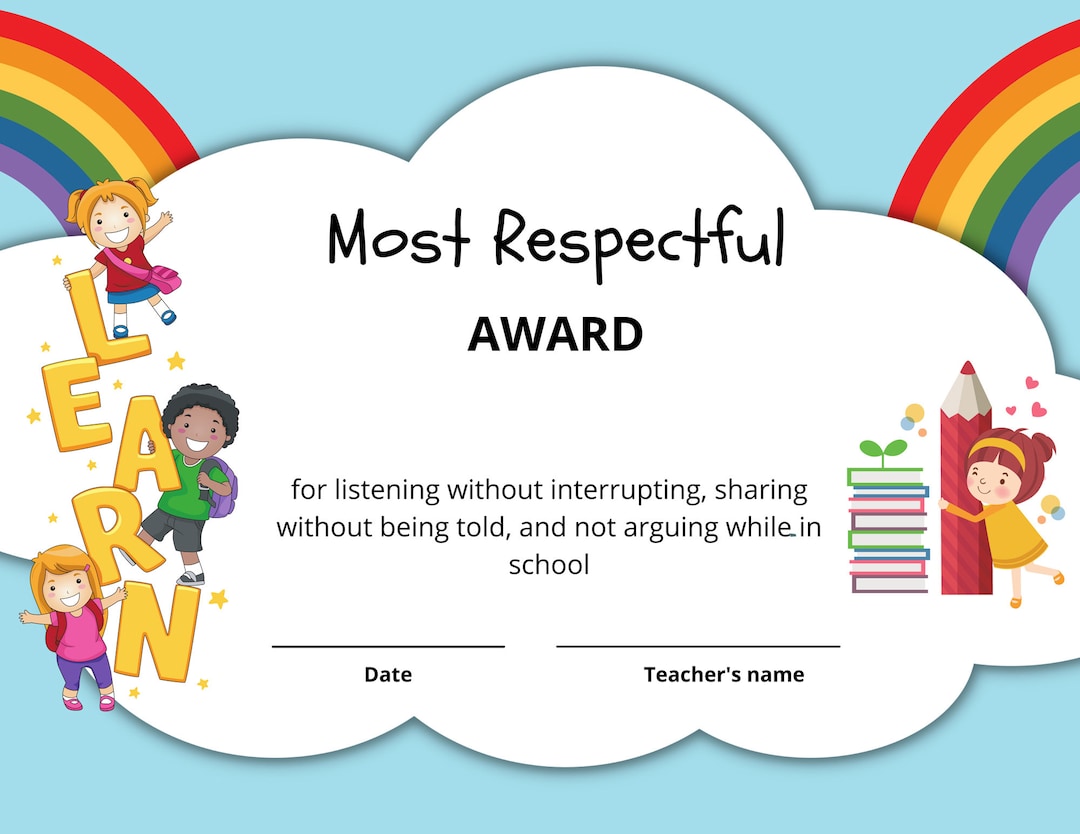Most Respectful Award Etsy