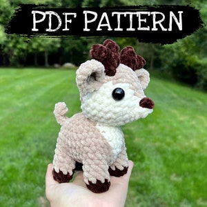 Cute Deer Crochet Amigurumi Doll PDF Pattern