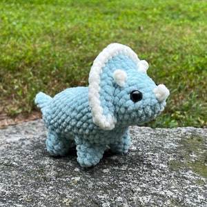 No-Sew Triceratops Crochet Amigurumi PDF Pattern image 5