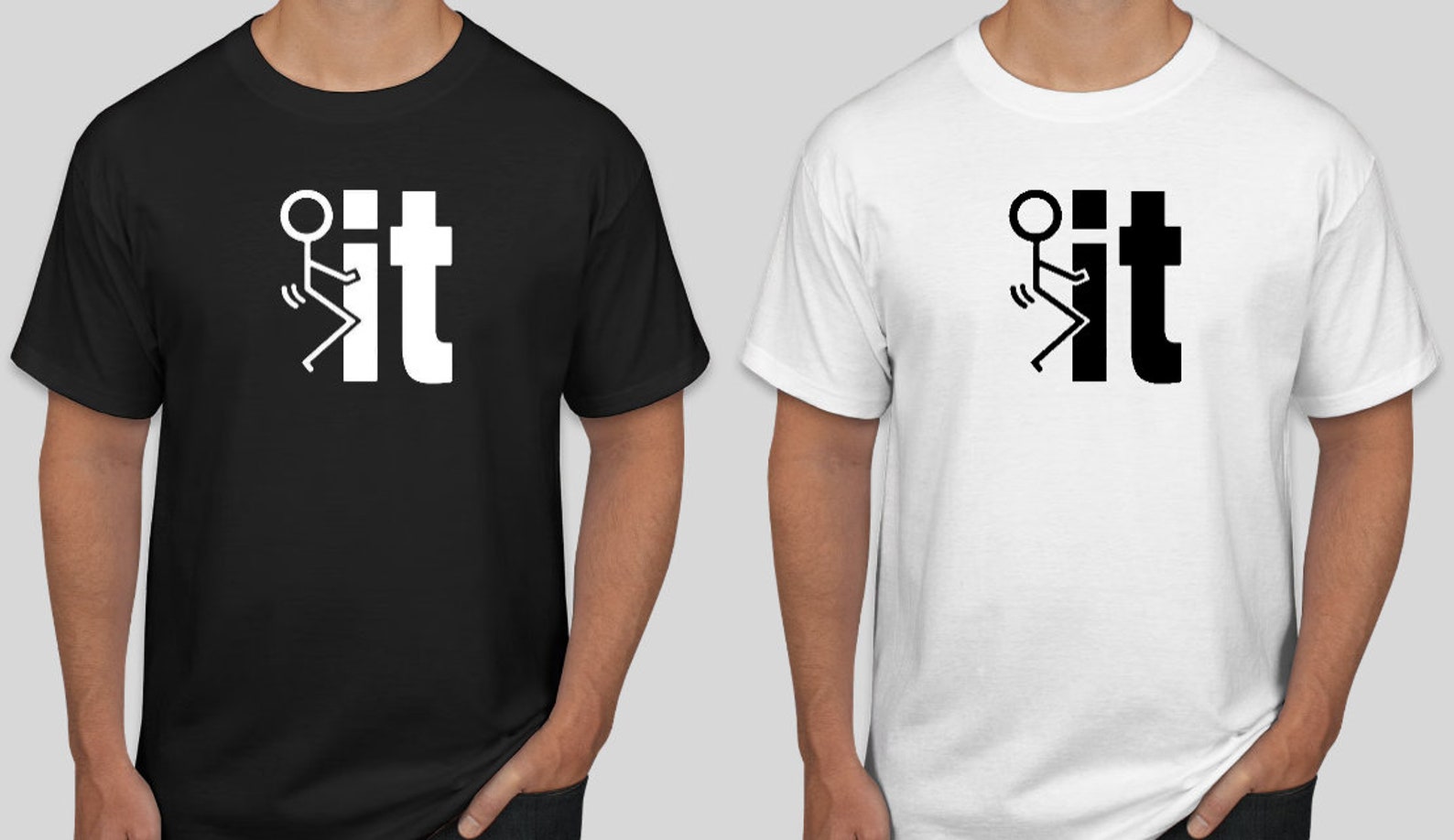 F It Stick Figure T-shirt: Funny Adult Humor Tee - Etsy