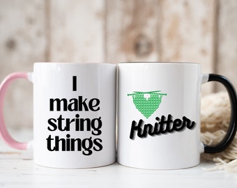 Knitting Mug, Funny Knitting Gift, Crochet Mug, Gift for Knitter, Yarn Mug, Knit Lover, Crochet Gift, Funny Crochet Mug, Valentine Mom Gift