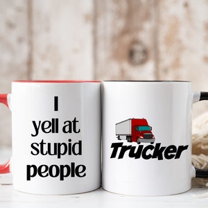 Vatertag Becher, Trucker Becher, lustiges Trucker Geschenk, Trucker Humor, LKW Fahrer Geschenk, Trucker Kaffeetasse Geschenk, Geschenk für Papa, Ehemann