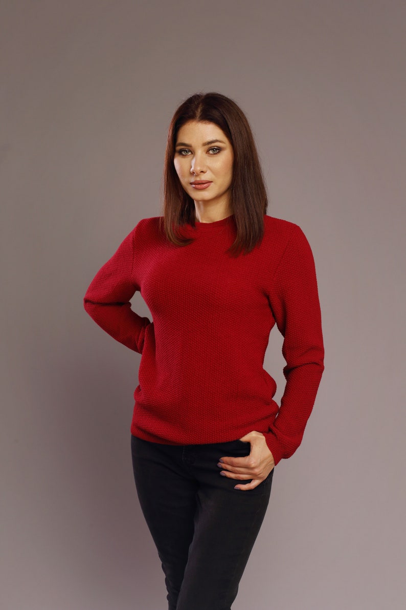 100% alpaca sweater for women, lightweight image 6