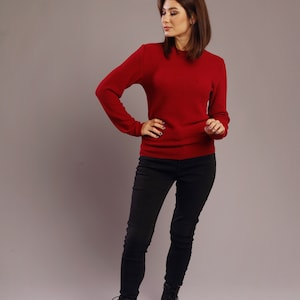 100% alpaca sweater for women, lightweight image 5