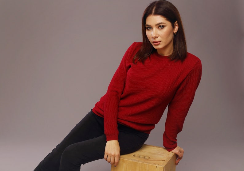 100% alpaca sweater for women, lightweight image 7