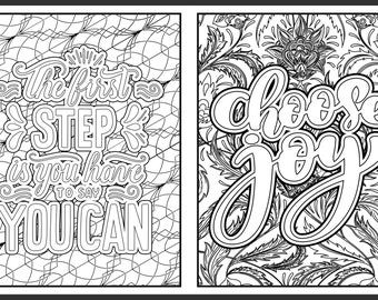 50 Inspirational Self Care Coloring Pages for Adults/värityskuvia ...