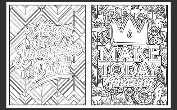 50 Inspirational Self Care Coloring Pages for | Etsy