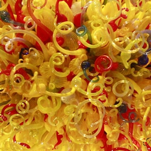 Chihuly Colorful Hand Blown Glass Sun Sculpture