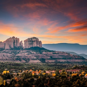 Pôr do sol e nascer do sol em Sedona Foto: Cathedral Rock Arizona Art Print