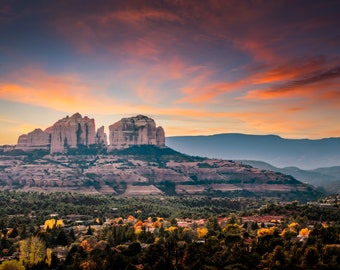 Sedona Sunset Sunrise Sedona Photo: Cathedral Rock Arizona Art Print