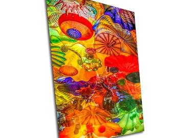 Chihuly Vertical Multicolor Hand Blown Glass Ceiling