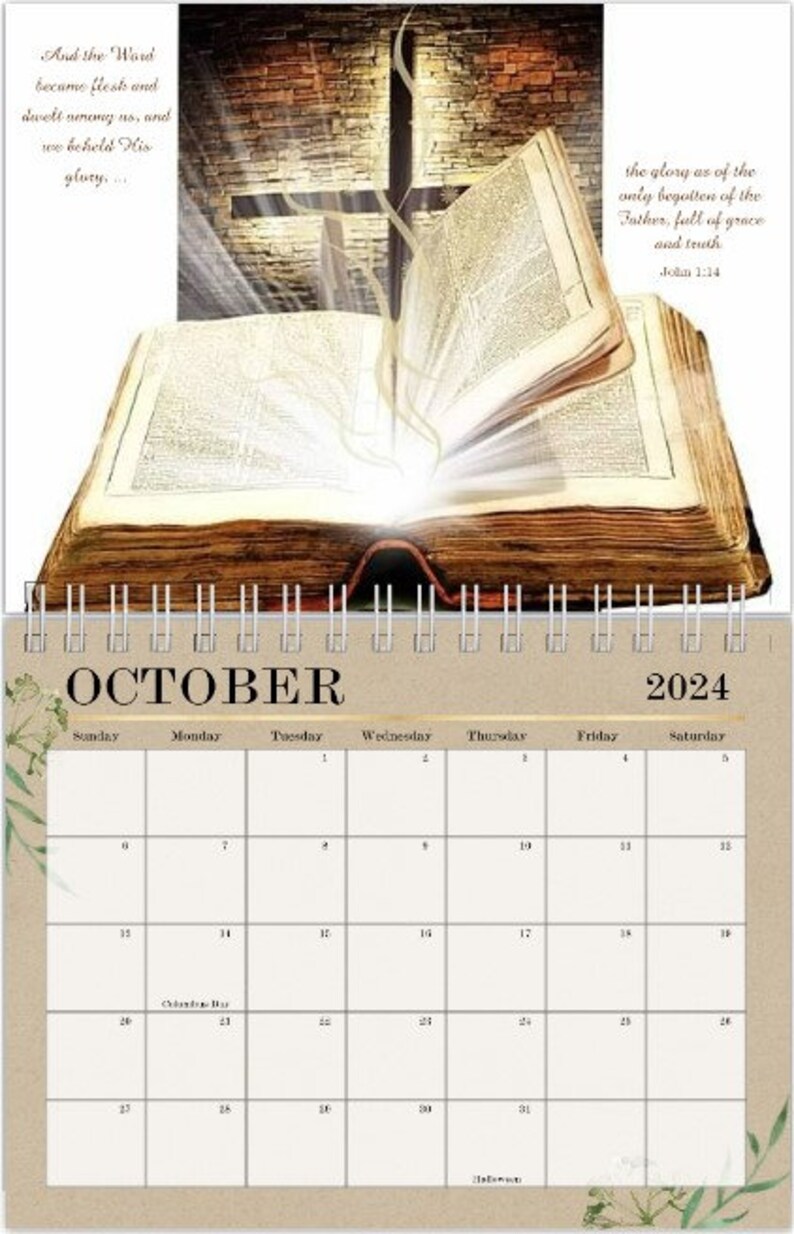 2024 Inspirational Grace Calendar Collection of Fine Art With Etsy