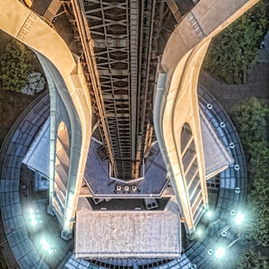 Unique view of the Space Needle Base Architectural View Wall Decor