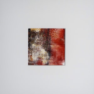 A small unique mono-print, matted and ready to frame.