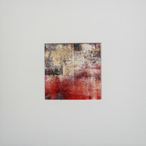 A small unique mono-print, matted and ready to frame.
