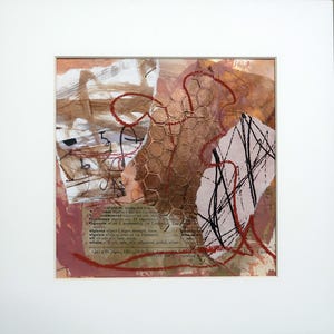 One of a kind Mono-print, matted and ready to Frame