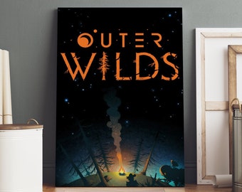Outer Wilds Poster | Rolled Canvas Print | Gaming Room Gift #1