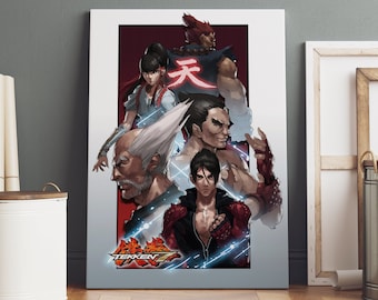 Tekken Poster | Rolled Canvas Print | Gaming Room Gift #2