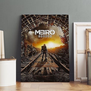 Metro-poster | Metro 2033 | Opgerolde canvasafdruk | Cadeau voor gameruimte