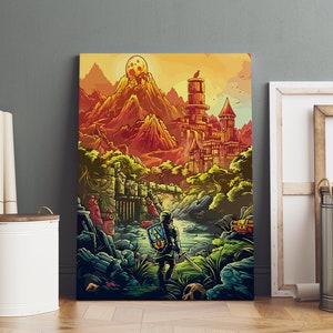 Legend of Zelda Poster | Breath of the Wild | Rolled Canvas Print | Gaming Room Gift #2