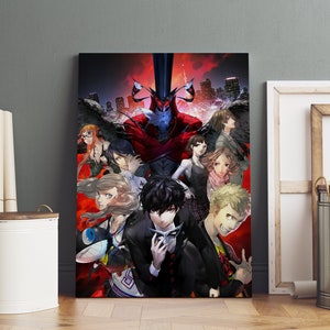 Poster Persona 5 | Impression sur toile roulée | Cadeau n°1 pour une salle de jeux