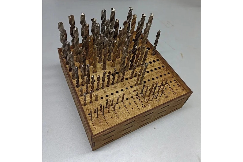 Laser Cut Drill Bit Organizer Instant Download Vector Files Etsy