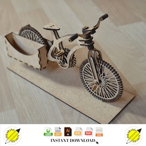 Laser Cut Bike Wooden Organizer A Bike 6mm Instant Download Vector Files Cdr Dxf Svg Ai Eps Pdf