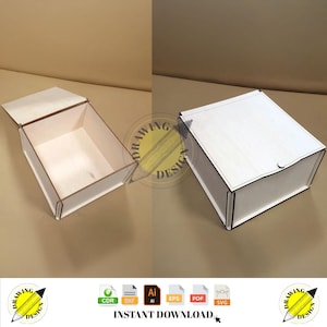 Laser Cut Wood Storage Box With Lid 4mm Instant Download Vector Files Cdr Dxf Svg Ai Eps Pdf