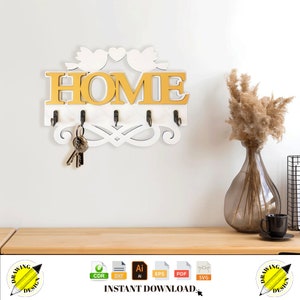 Laser Cut Cute Birds Home Keys Hanger Instant Download Vector Files Cdr Dxf Svg Ai Eps Pdf