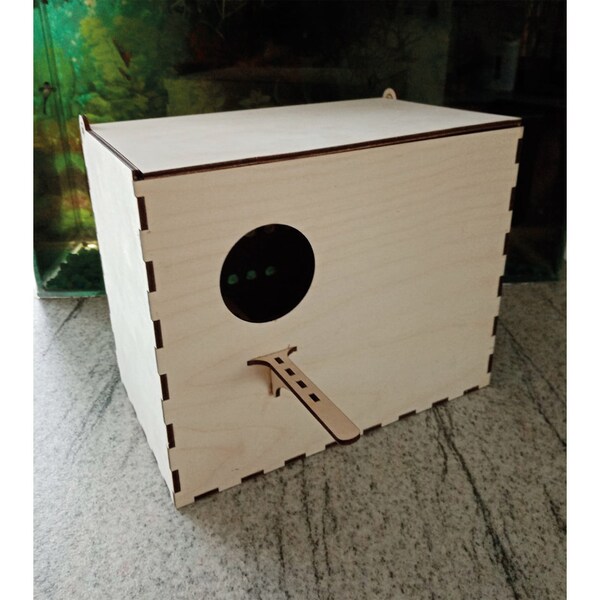 Laser Cut Bird Parrot Budgie Nest Breeding Box Instant Download Vector Files Cdr Dxf Svg Ai Eps Pdf