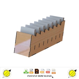 Laser Cut Flyer Holder Brochure Holder Wooden Display Stand Instant Download Vector Files Cdr Dxf Svg Ai Eps Pdf