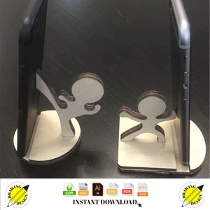 Laser Cut Karate Phone Stand 10mm Instant Download Vector Files Cdr Dxf Svg Ai Eps Pdf