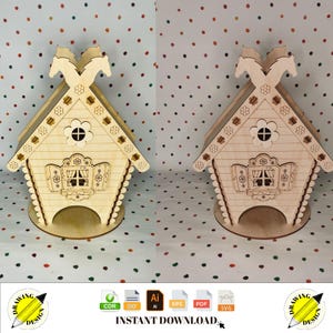 Laser Cut Hut Tea Bag Holder Feeder Instant Download Vector Files Cdr Dxf Svg Ai Eps Pdf