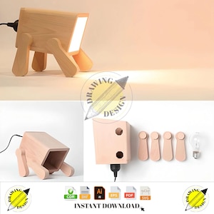 Laser Cut Wood Lamp Design Go Nature 6mm Instant Download Vector Files Cdr Dxf Svg Ai Eps Pdf
