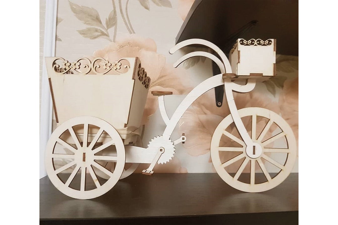 Laser Cut Bicycle Flower Stand Bicycle Planter Instant Etsy