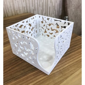 Laser Cut Wooden Napkin Holder With Butterflies Instant Download Vector Files Cdr Dxf Svg Ai Eps Pdf