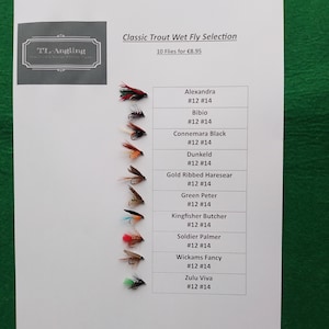 Classic Trout Wet Fly Selection. 10 Hand Tied Classic Patterns
