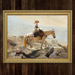 The Bridle Path, White Mountains (1868) by Winslow Homer. Original from The Clark Art Institute. Reproduction for digital print.
