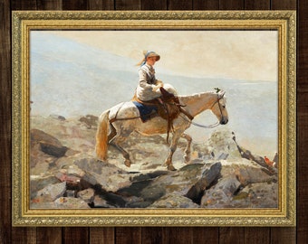 The Bridle Path, White Mountains (1868) by Winslow Homer. Original from The Clark Art Institute. Reproduction for digital print.