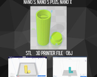 Ledger Nano Storage Case Design - Nano S, Nano S Plus, Nano X - STL file & OBJ File for 3d printers resin printers dIy