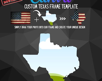 Modelo de moldura Texas Canva personalizado