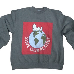 Zara x Peanuts Snoopy Cartoon save our planet sweatshirt sweater