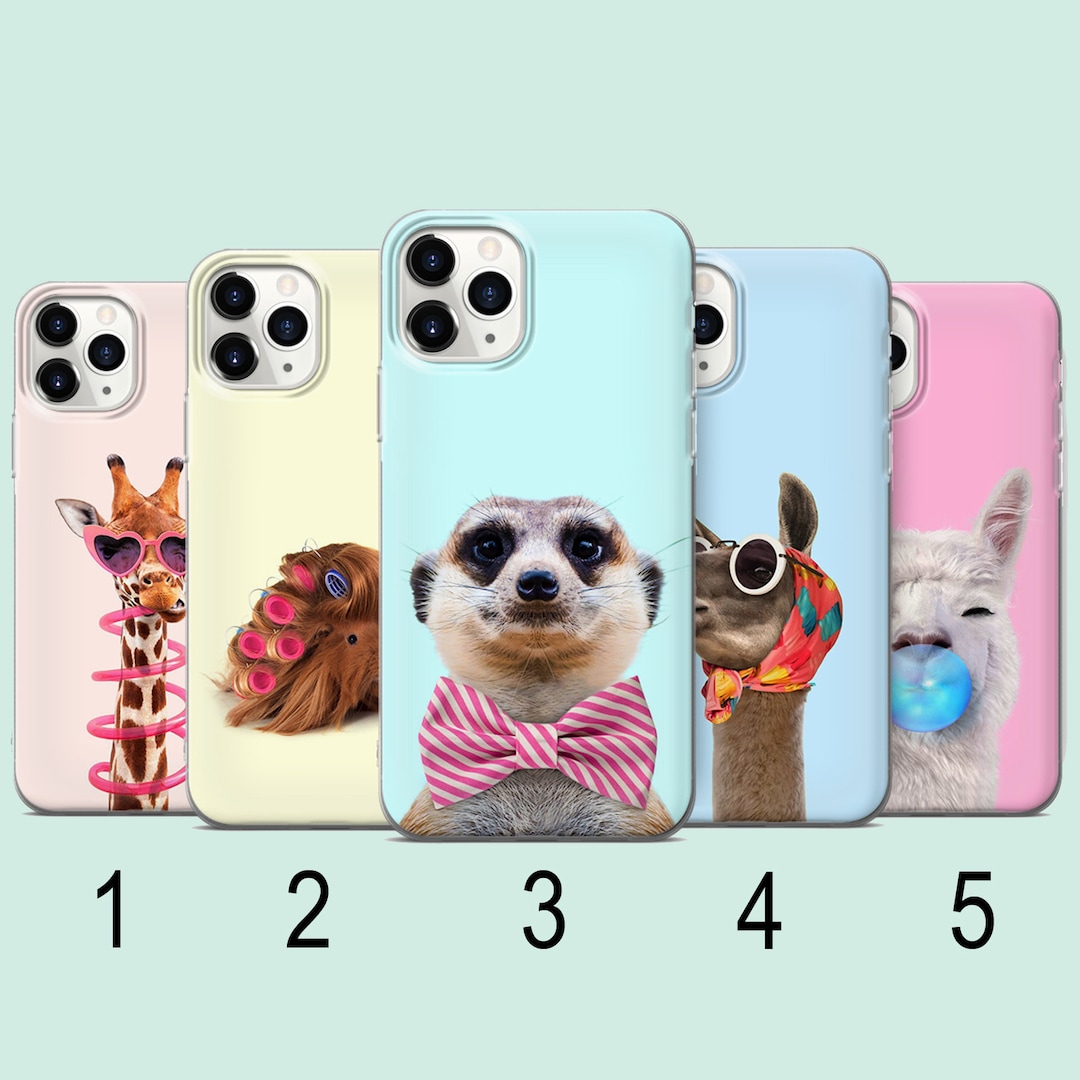 Cute & Funny Animal Phone Cases, Funny Lamas, Meerkat, Guinea Pig