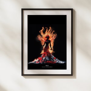 Pele - Hawaiian Volcano Goddess - spiritual wall art print. Trendy printable poster. Divine feminine art. Digital download home decor