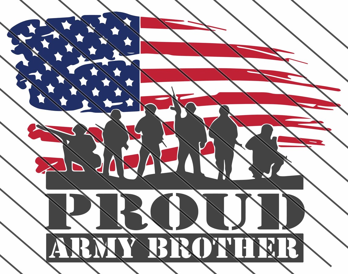 Proud Army Brother Svg Army Brother Svg Proud Army Brother Etsy