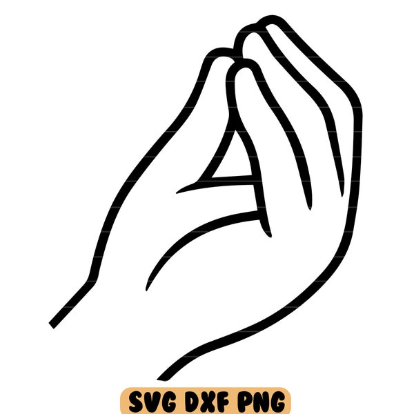 Italian Hand Gesture SVG DXF PNG Cut File Clipart Instant Download