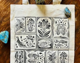 Hand printed Tote bags