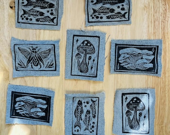 Patchs en denim recyclé