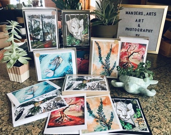 Boîte de six cartes vierges