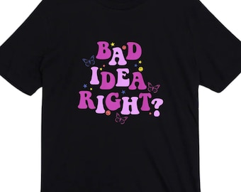 olivia rodrigo bad idea right graphic tshirt